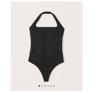 A&F Double-Layered Seamless Fabric Halter Bodysuit